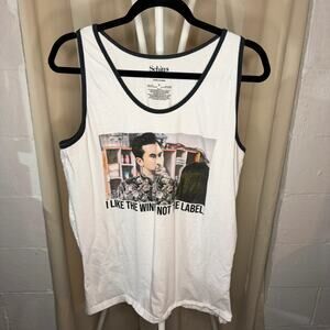 Schitt’s Creek I Like The Wine Not The Label White Tank Top XL